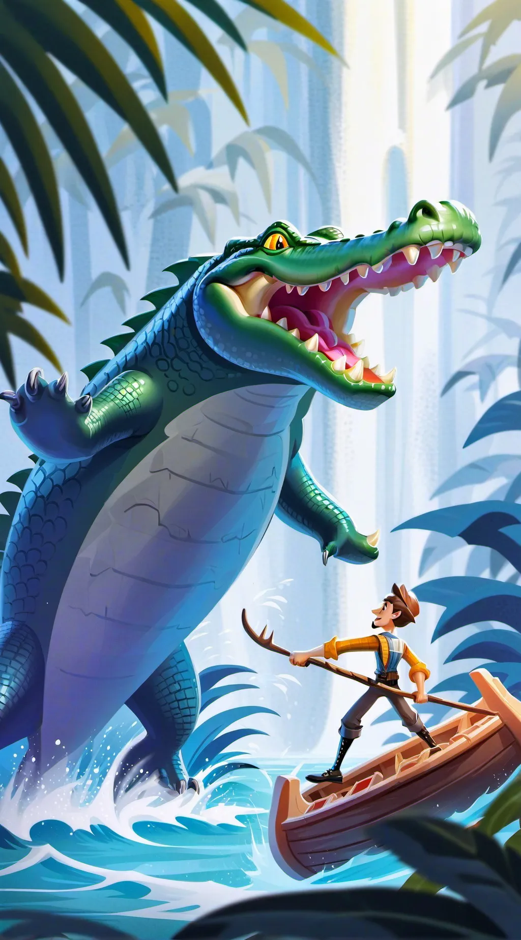 ai character: crocodile background