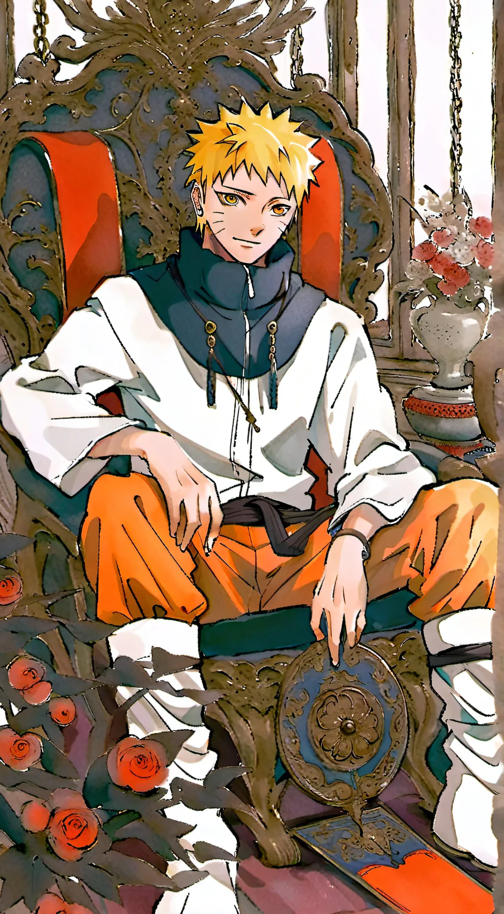 ai character: Naruto  background