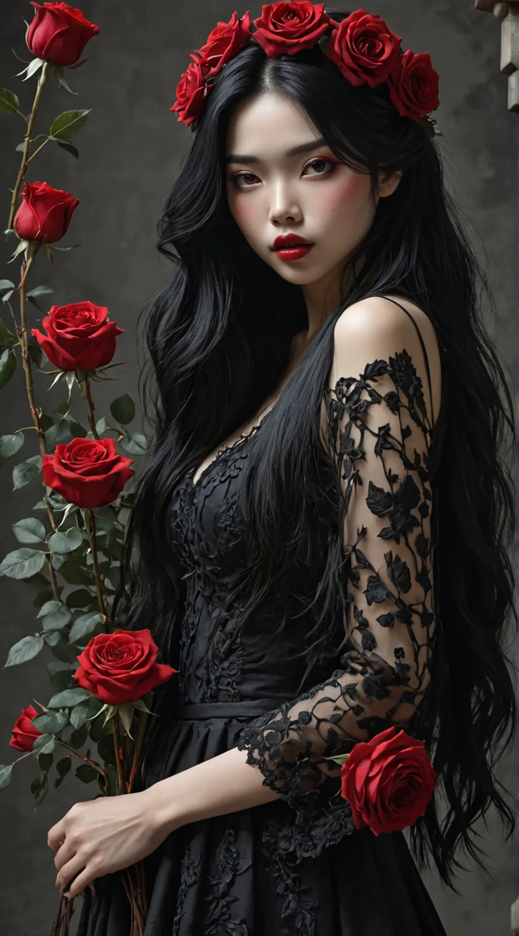 ai character: Rose Mary  background