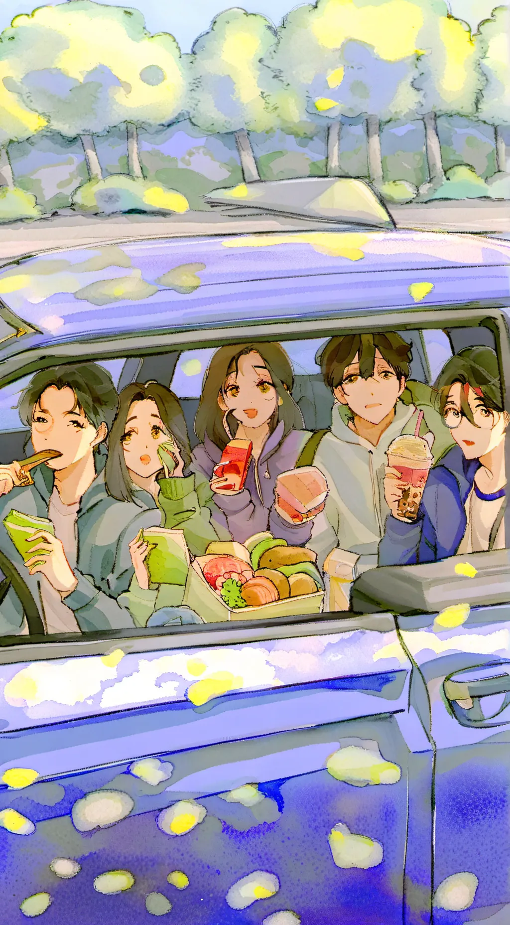 ai character: ✨✨✨ROAD TRIP✨✨✨ background