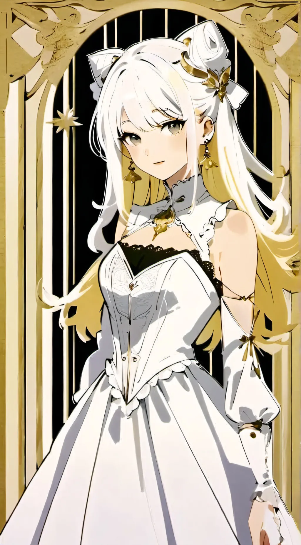 ai character: White Cross background