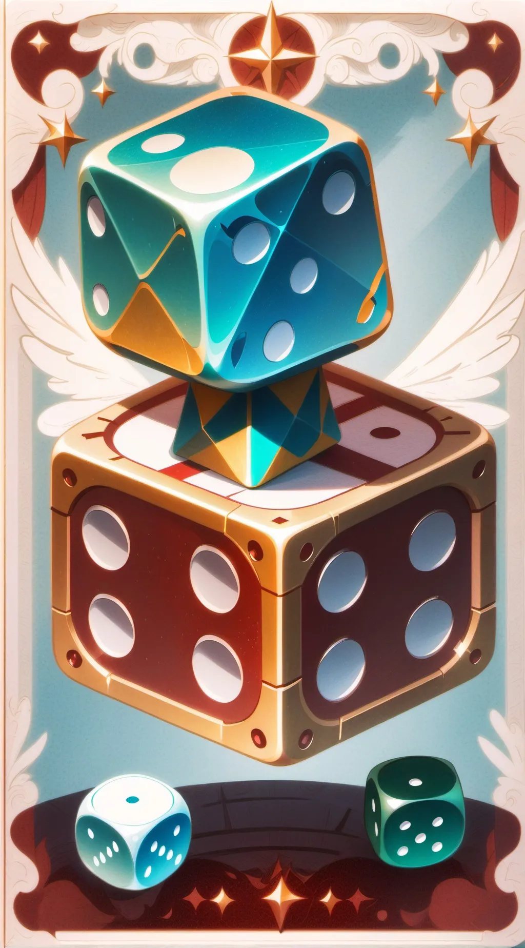 ai character: Dice test background