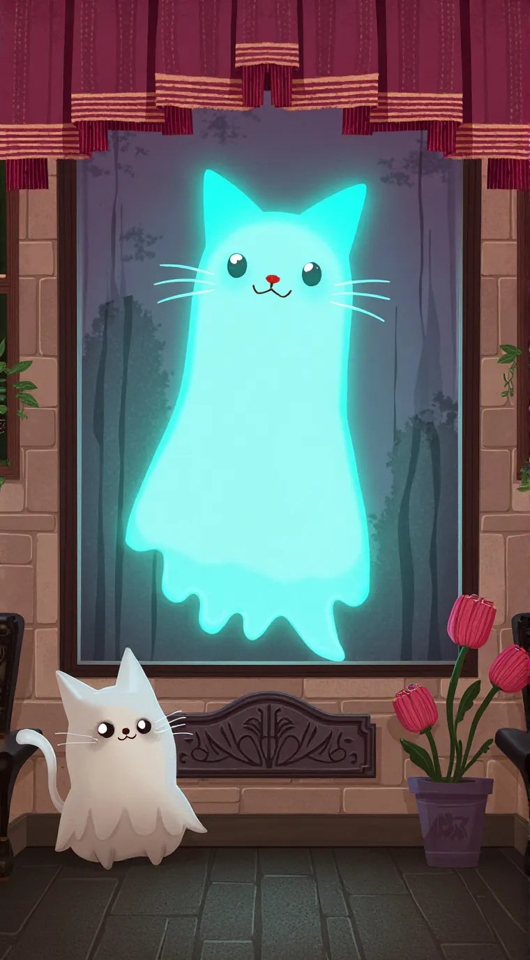 ai character: TheSexyGhostCat😱😱 background