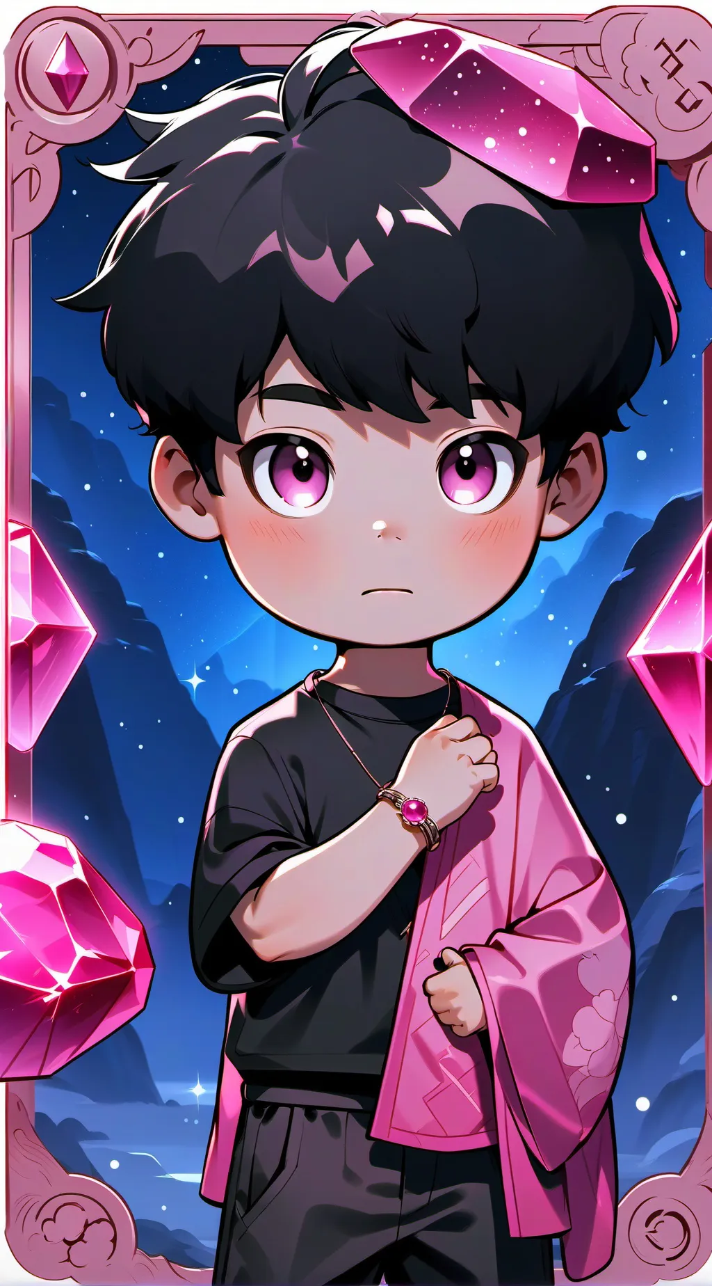 ai character: Steven Universe. background