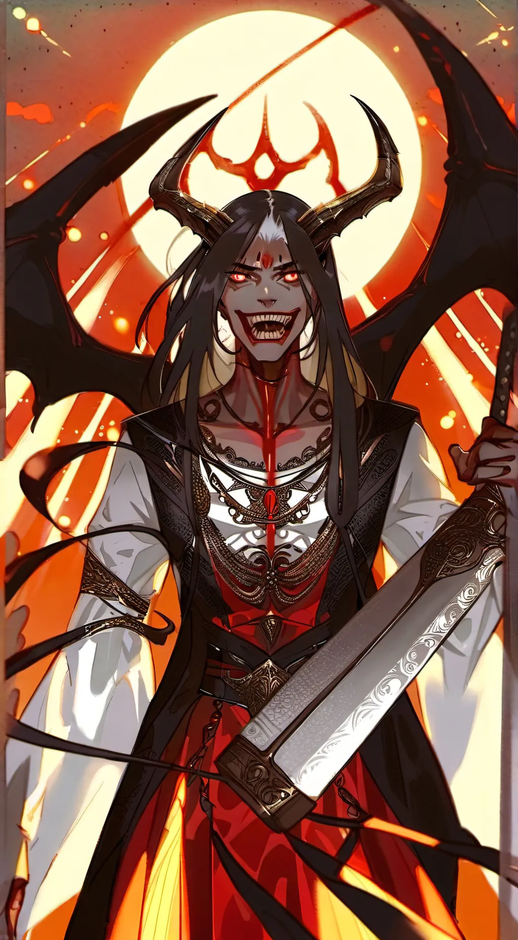 ai character: Horror hell  background