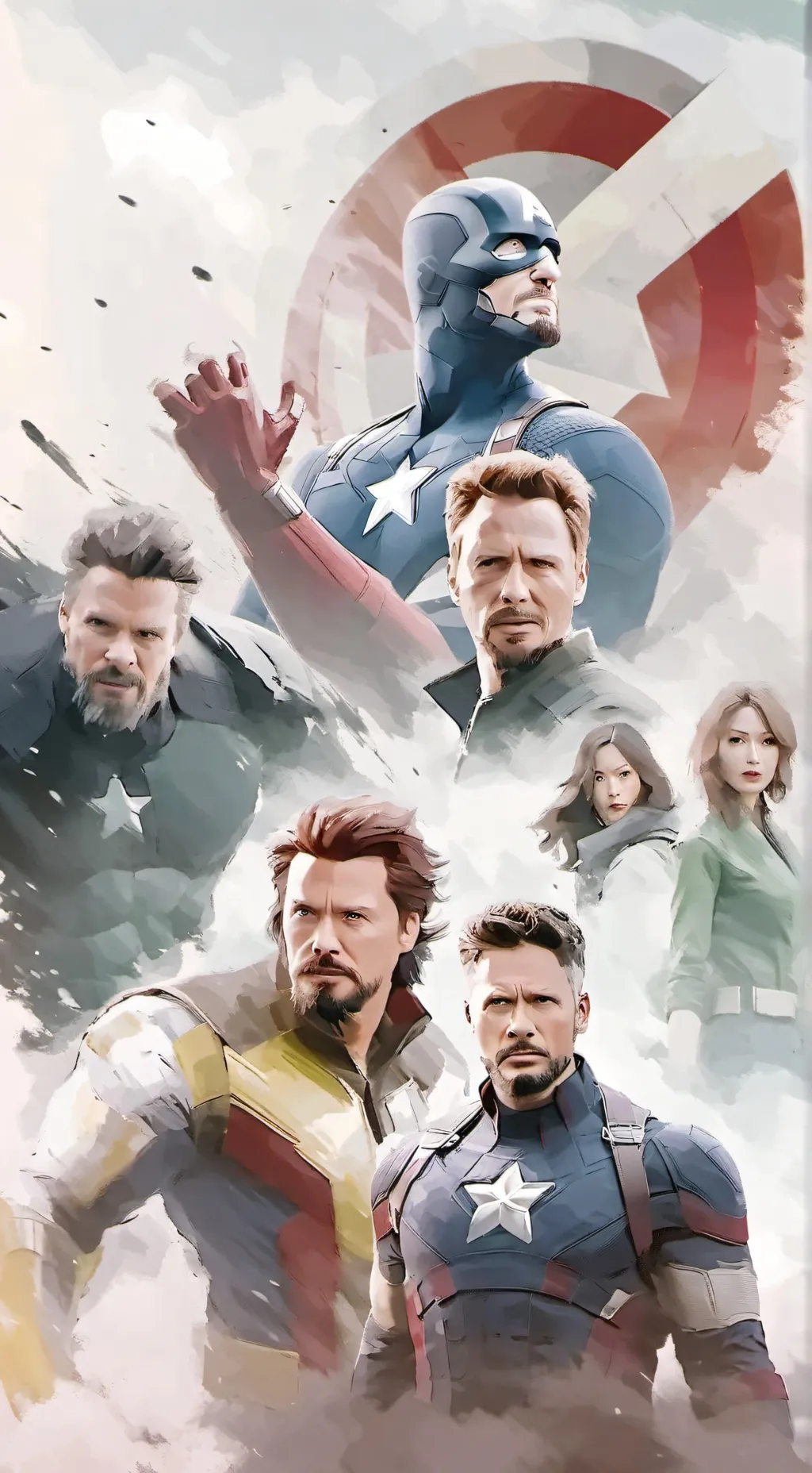 ai character: yn + avengers  background