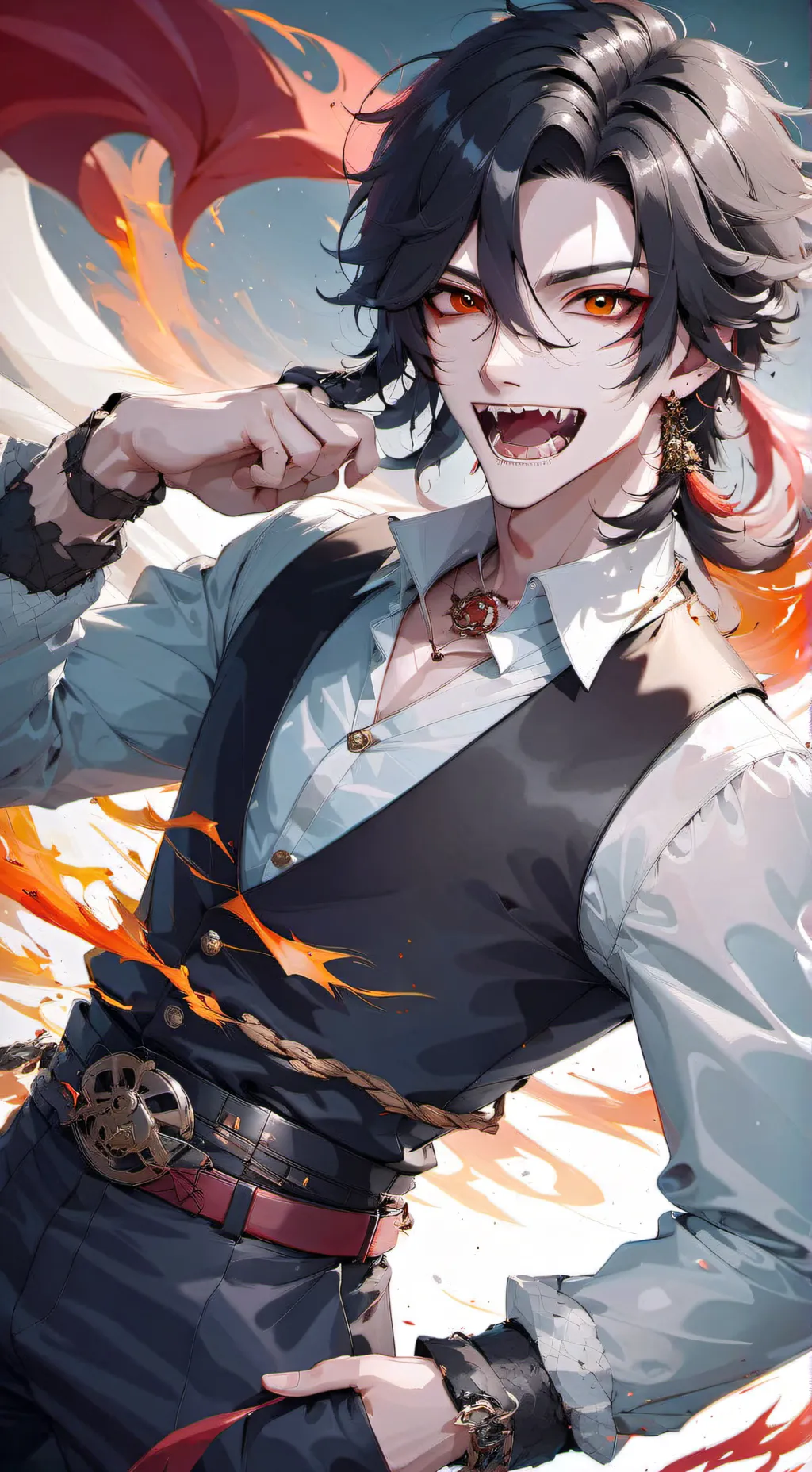ai character: 🖤Black⚫ background