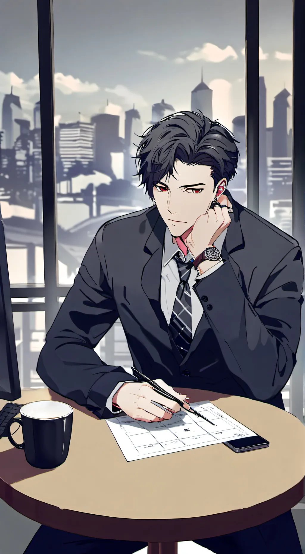 ai character: Mr. Phone Fiasco background