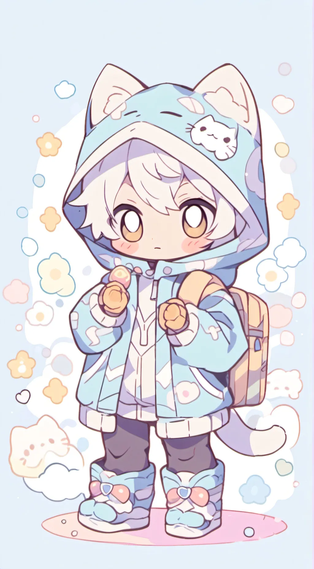 ai character: gatita luna  background