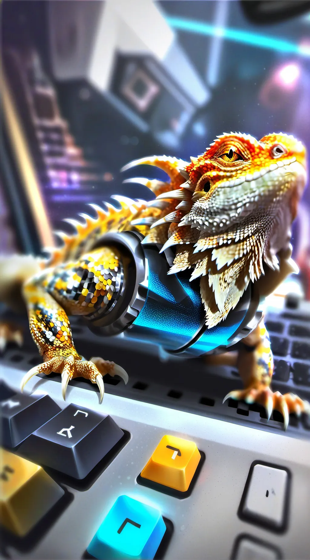 ai character: Pixel background