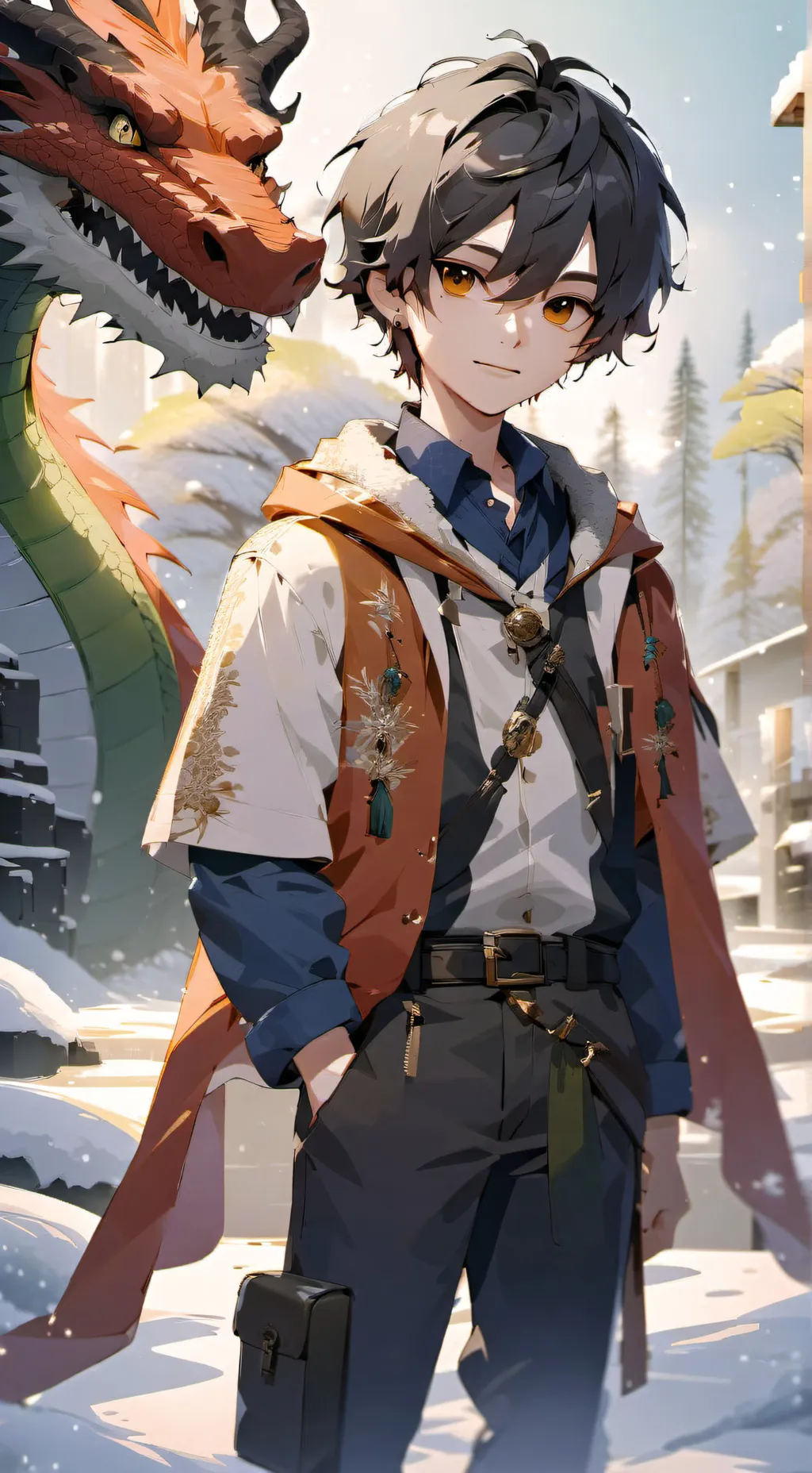 ai character: ice kid background
