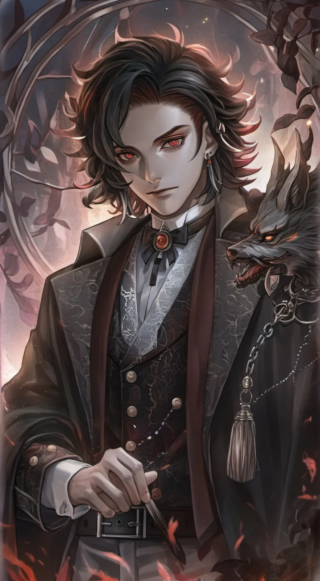 ai character: dracula background