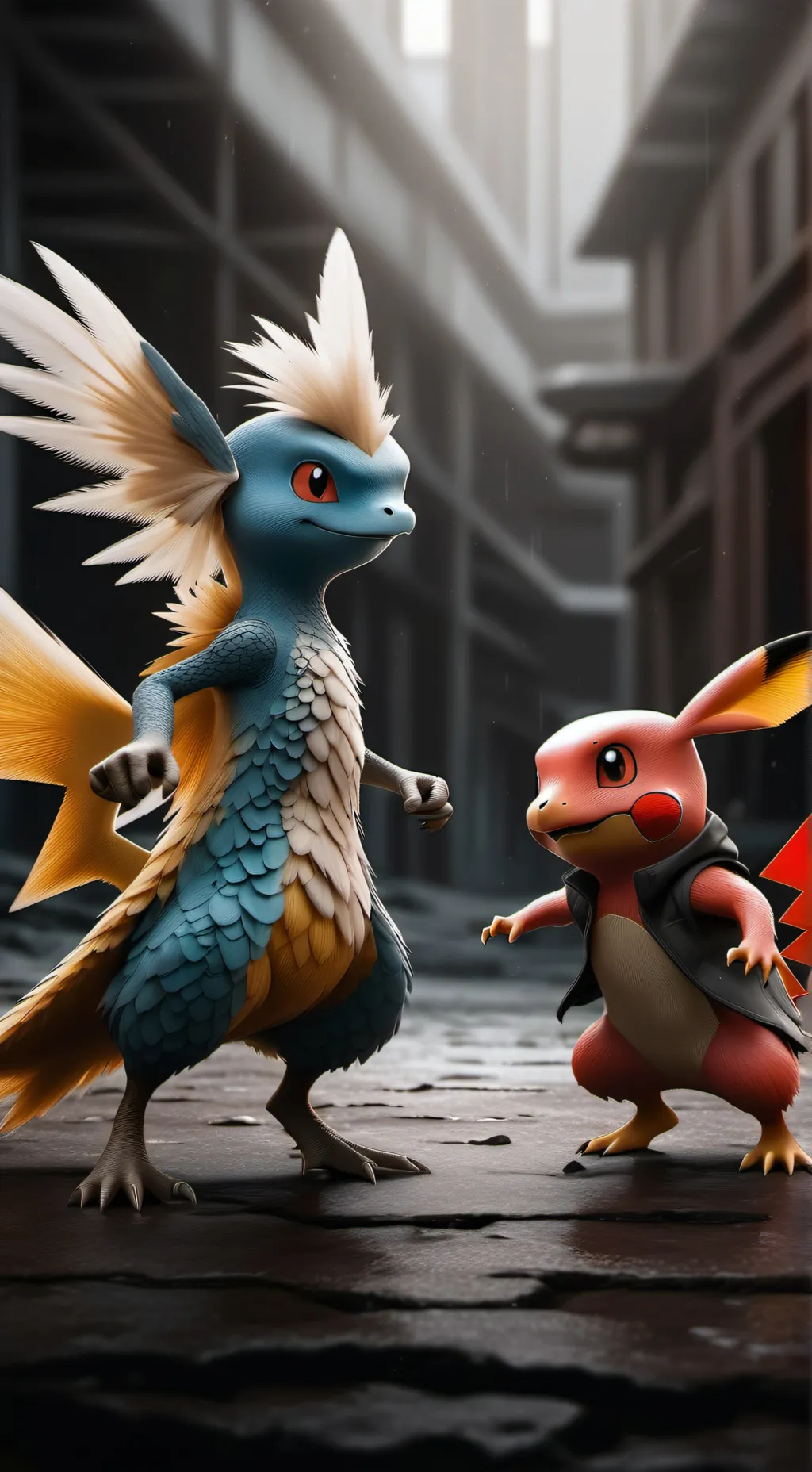 ai character: pokemon battle. background