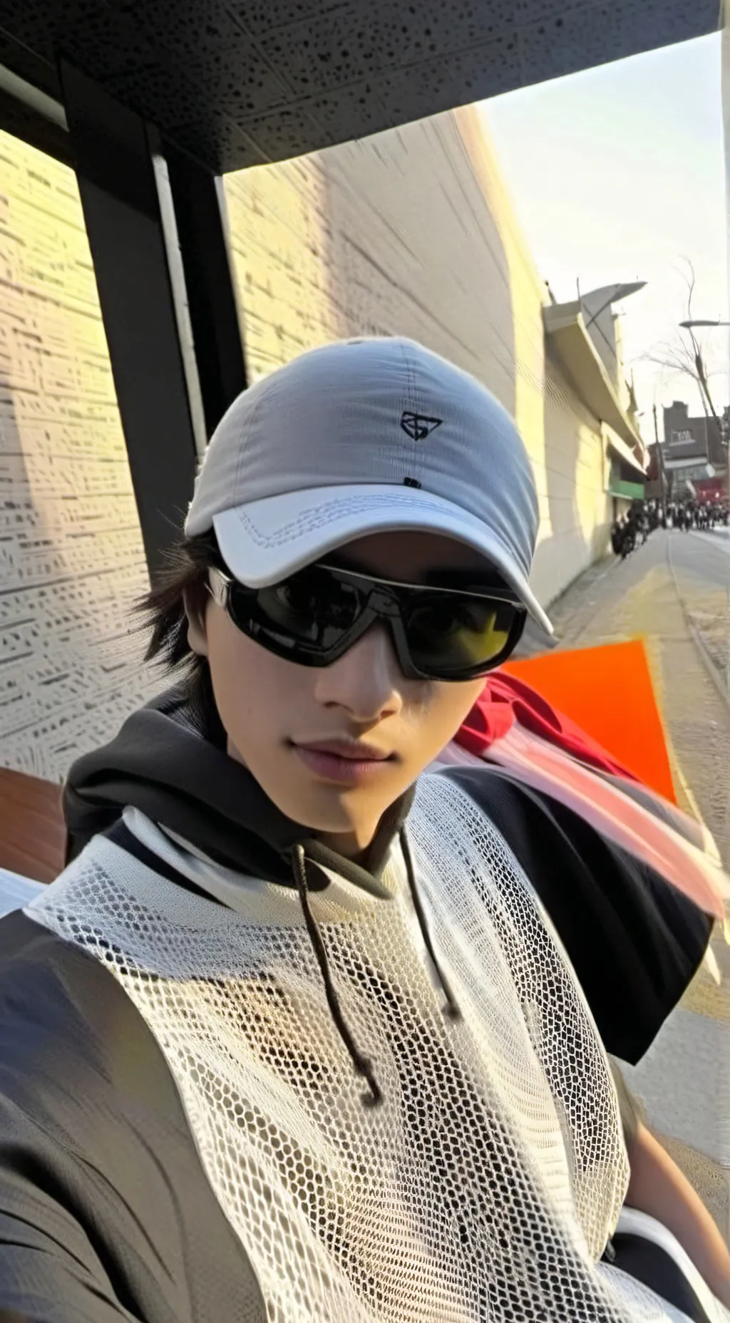 ai character: Close your eyes  background