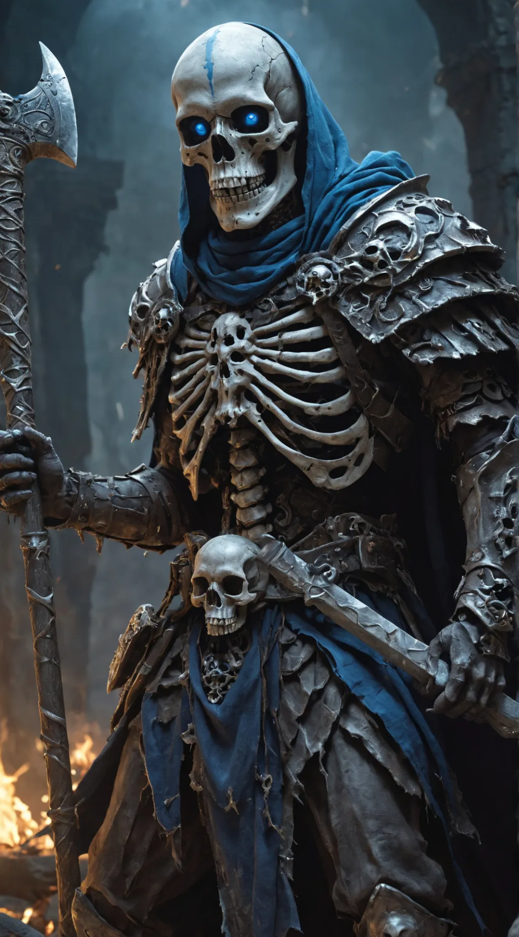 ai character: BoneWarrior background