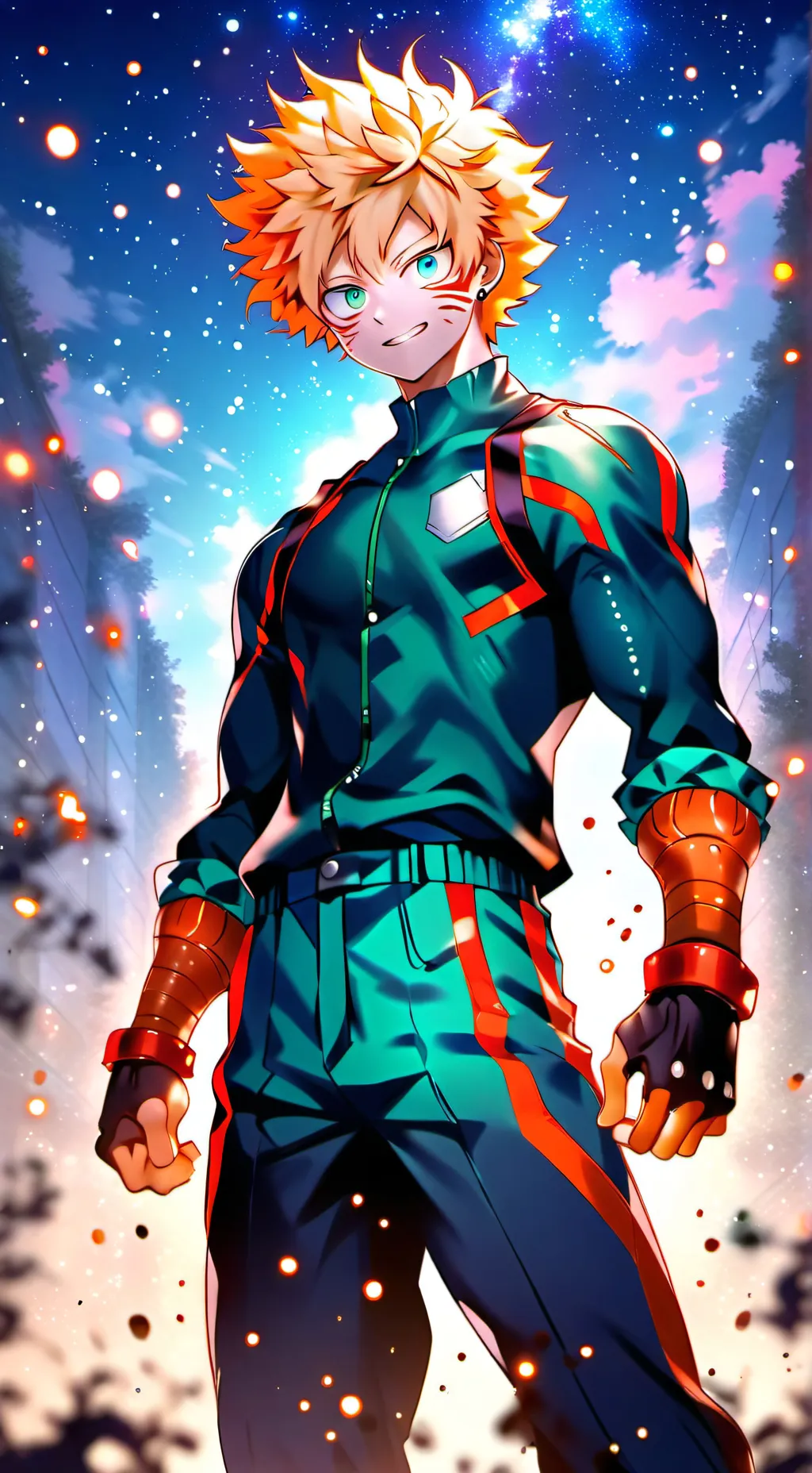 ai character: bakugo  background