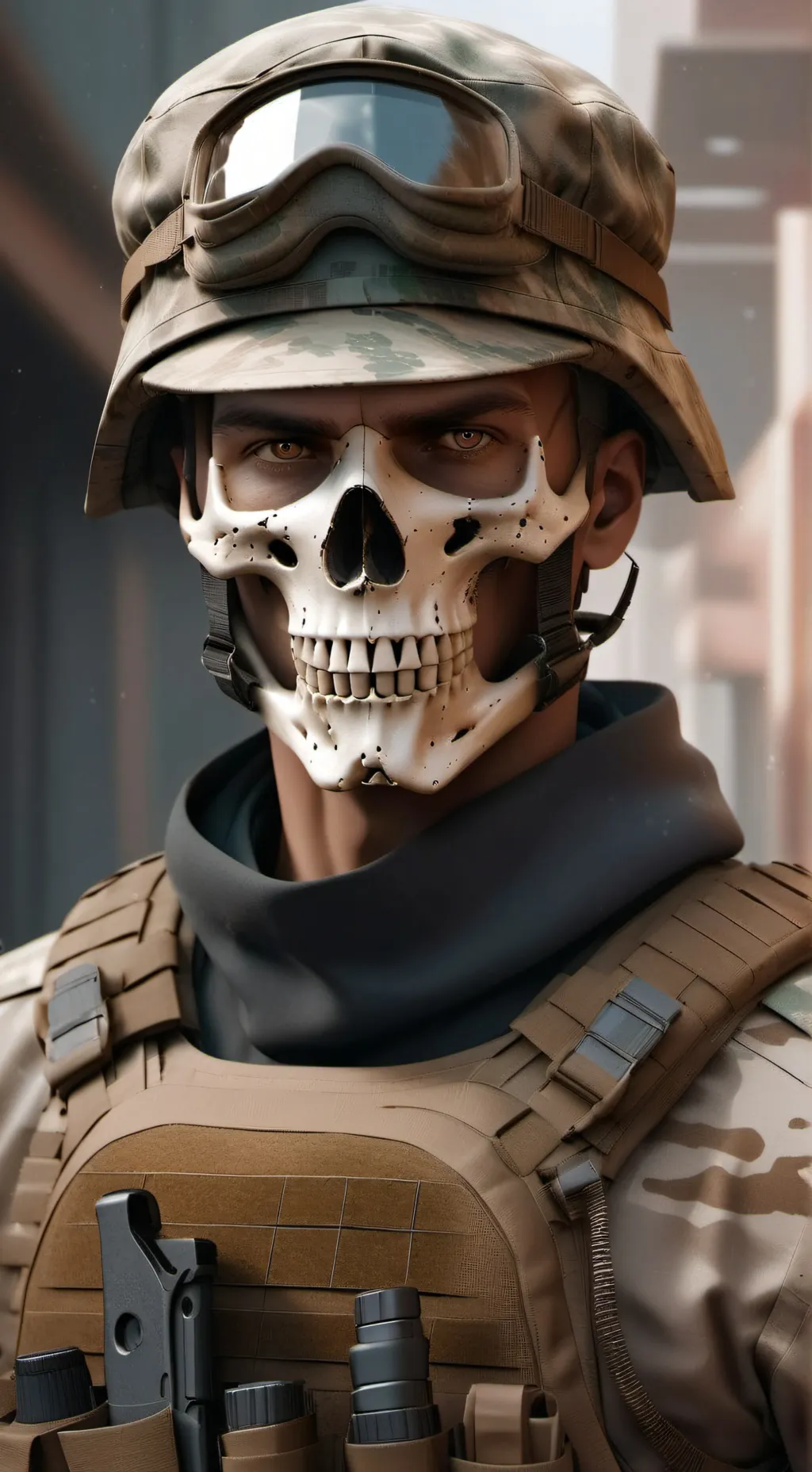 ai character: Ghost background