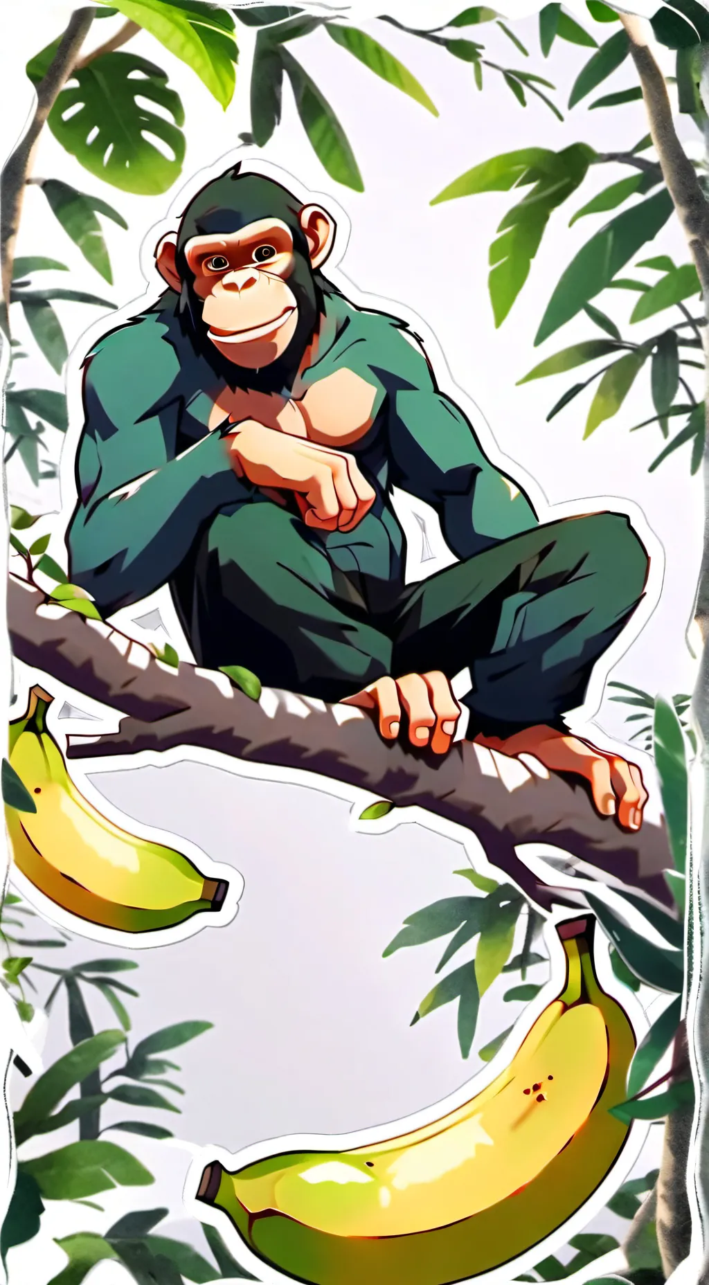ai character: Chimpanzini 🍌nini background