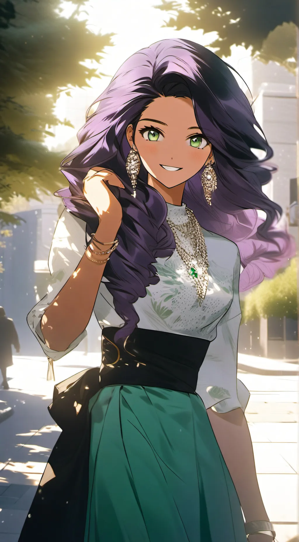 ai character: angelina  background