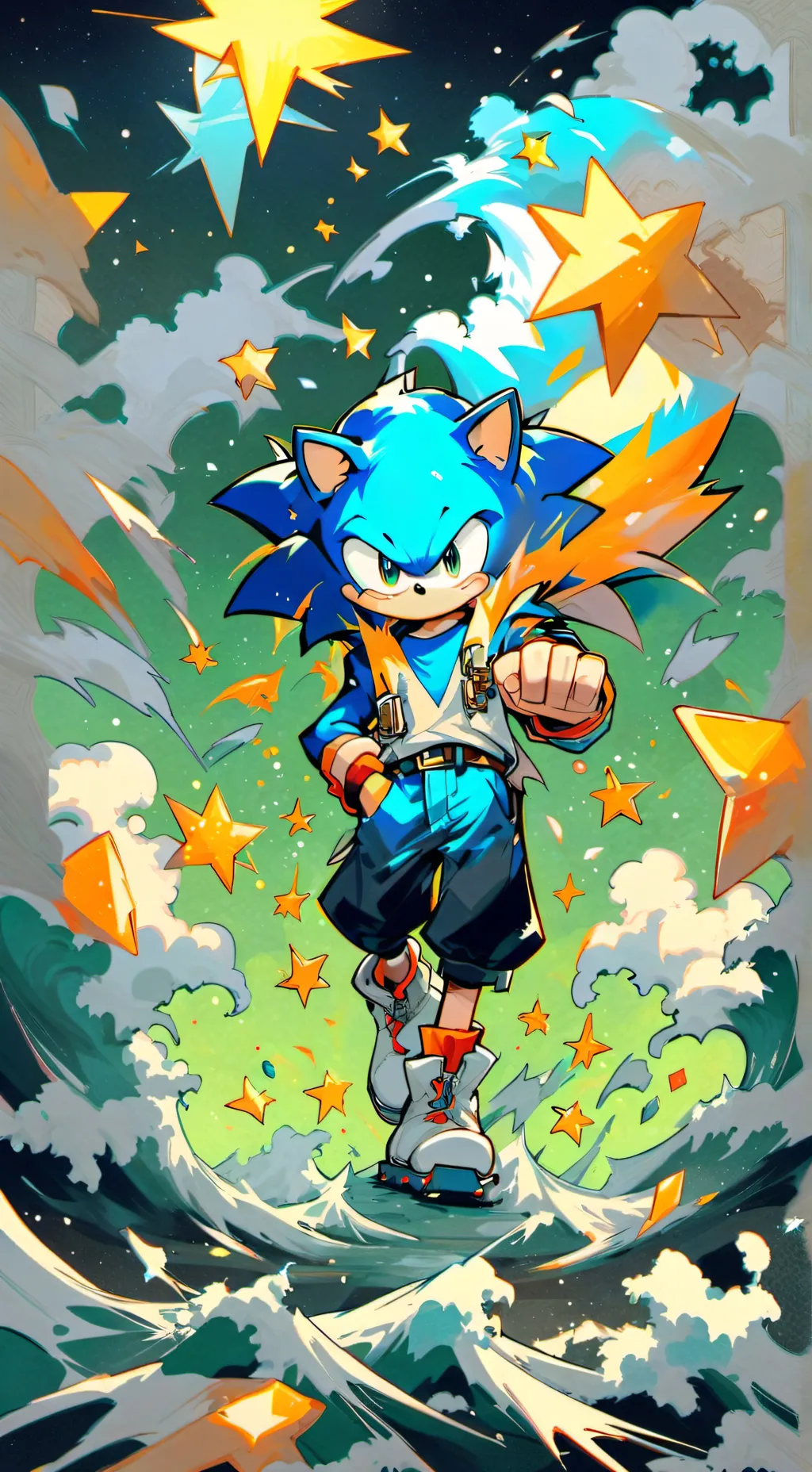 ai character: Sonic background