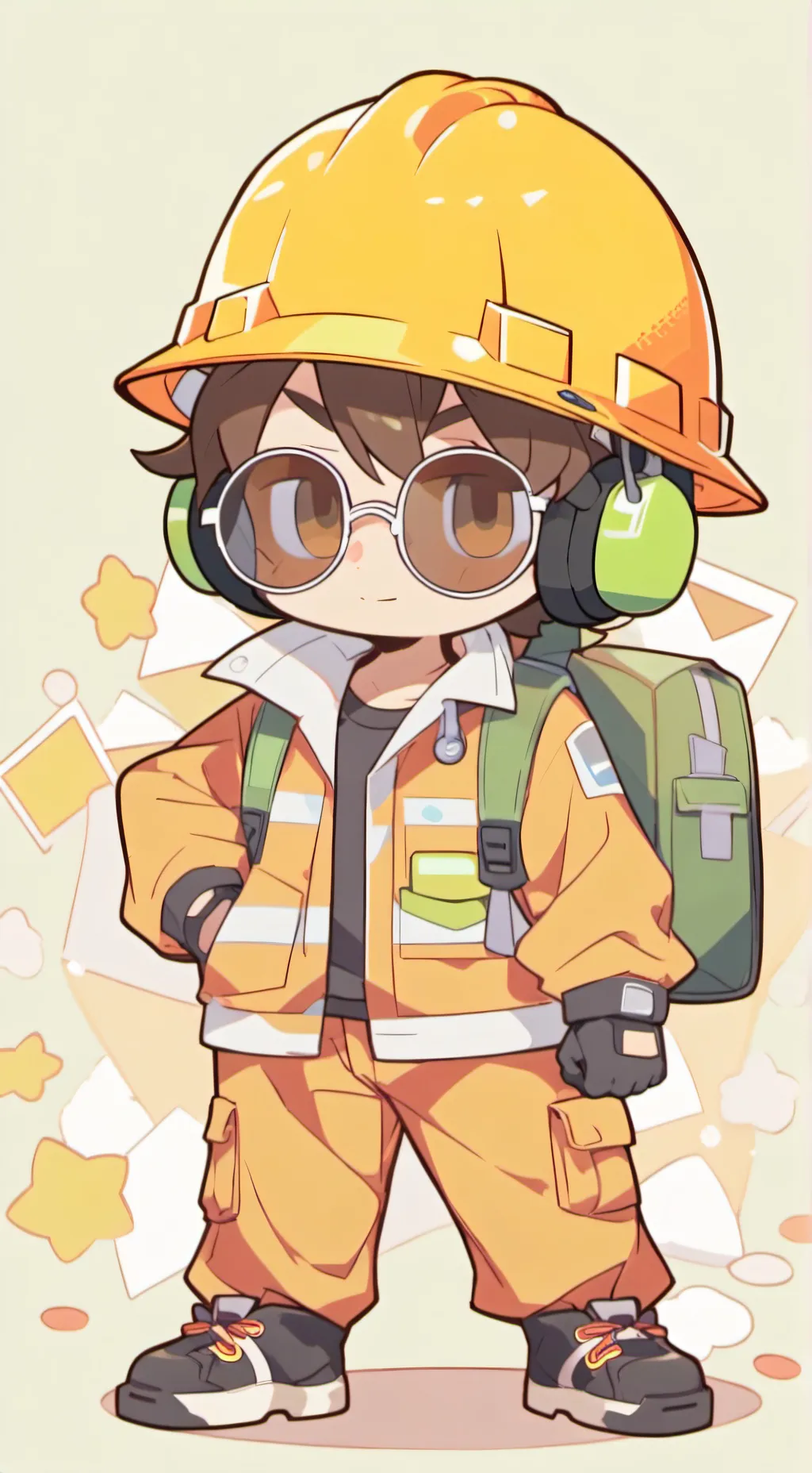 ai character: Lucky background