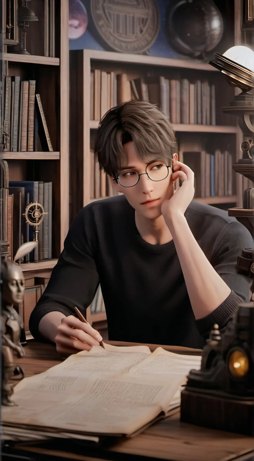 ai character: Nerd background