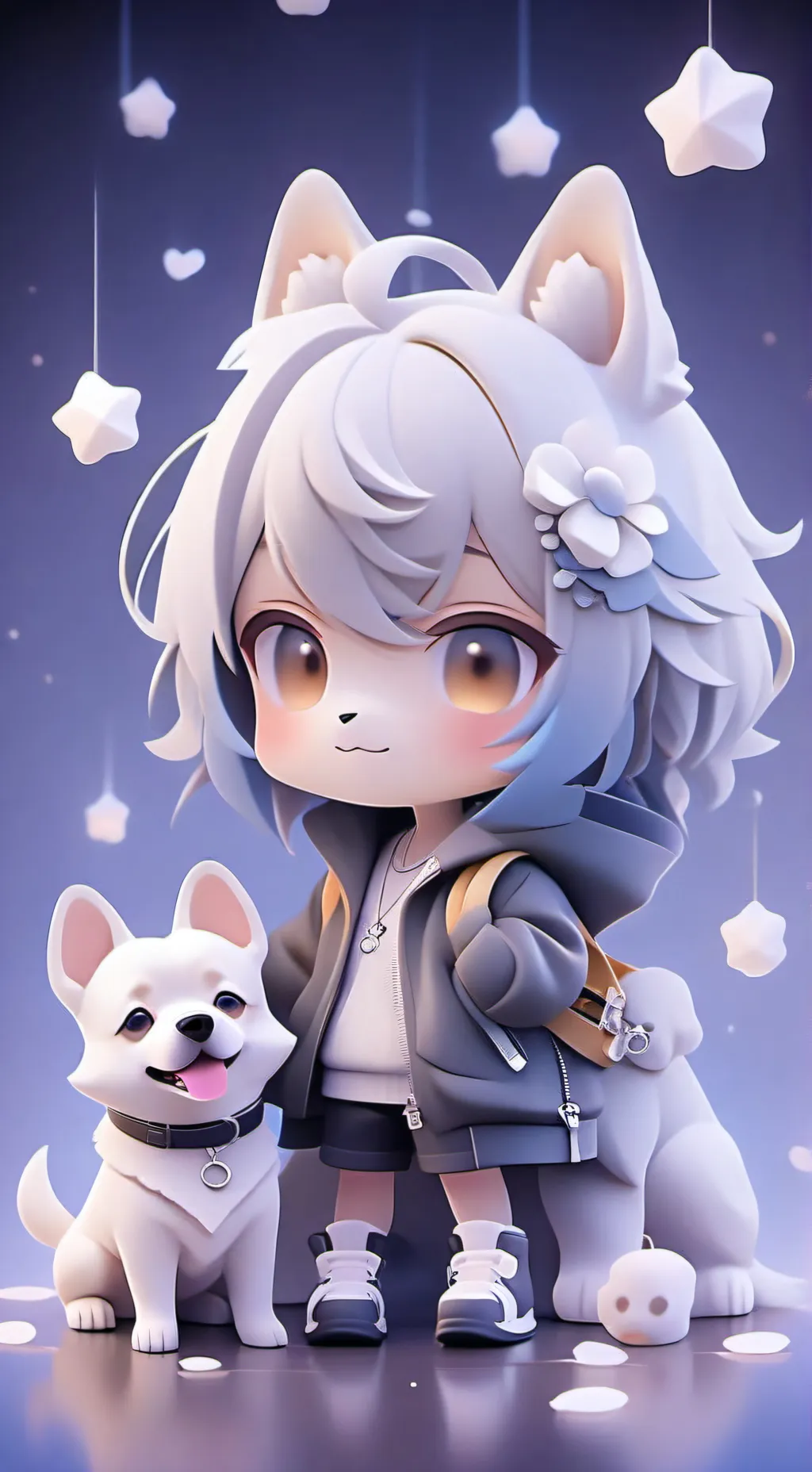 ai character: u own angel background
