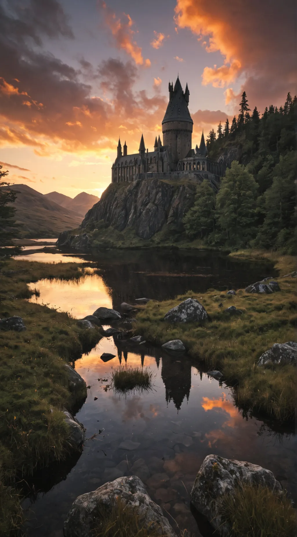 ai character: Hogwarts  background