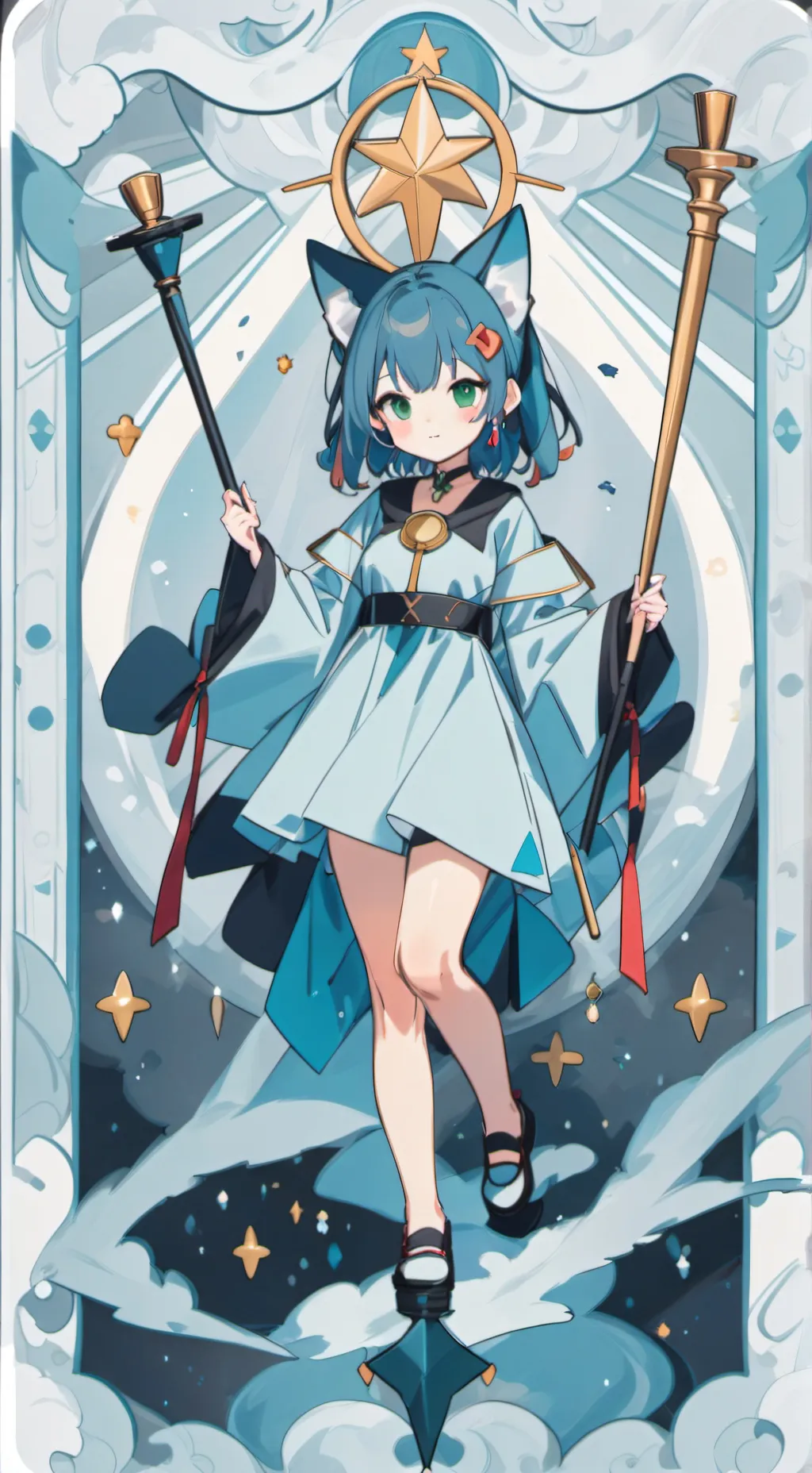 ai character: Aqua background