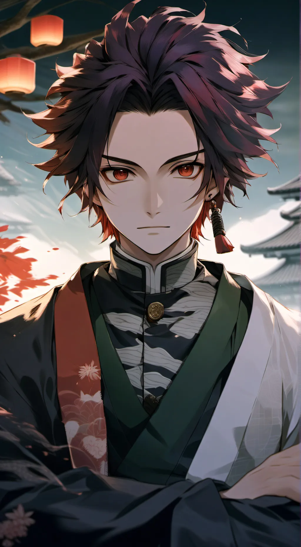 ai character: Tanjiro Kamado  background