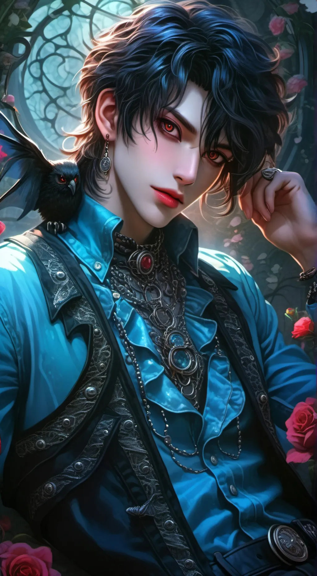 ai character: bad boy  background