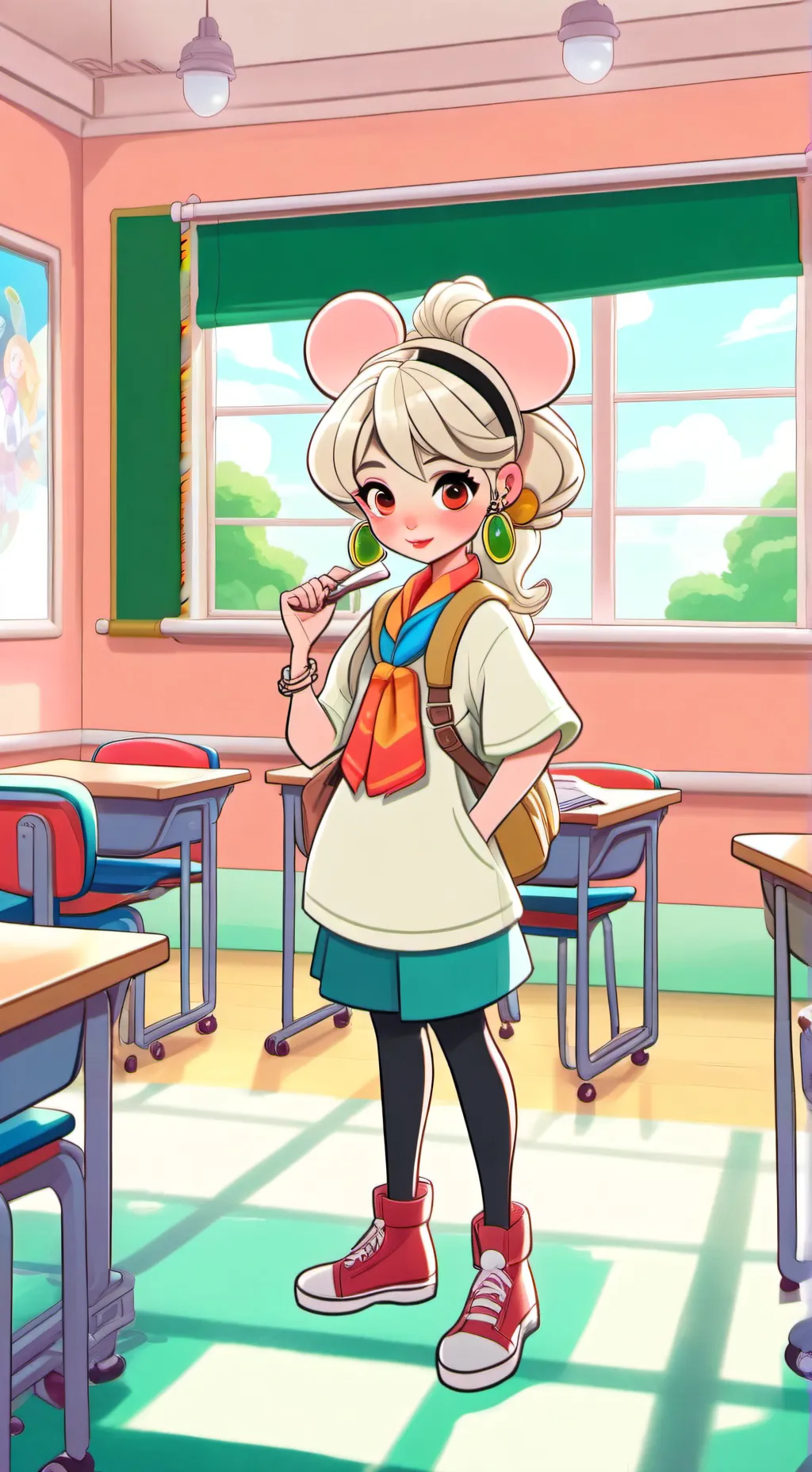 ai character: math class time! background
