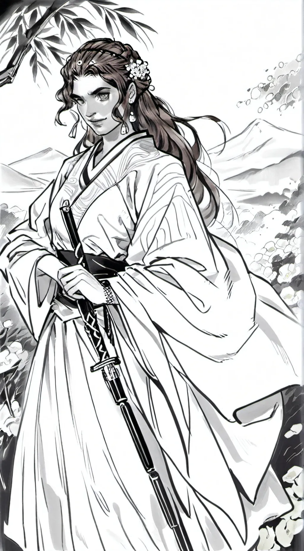 ai character: Lady Athena  background