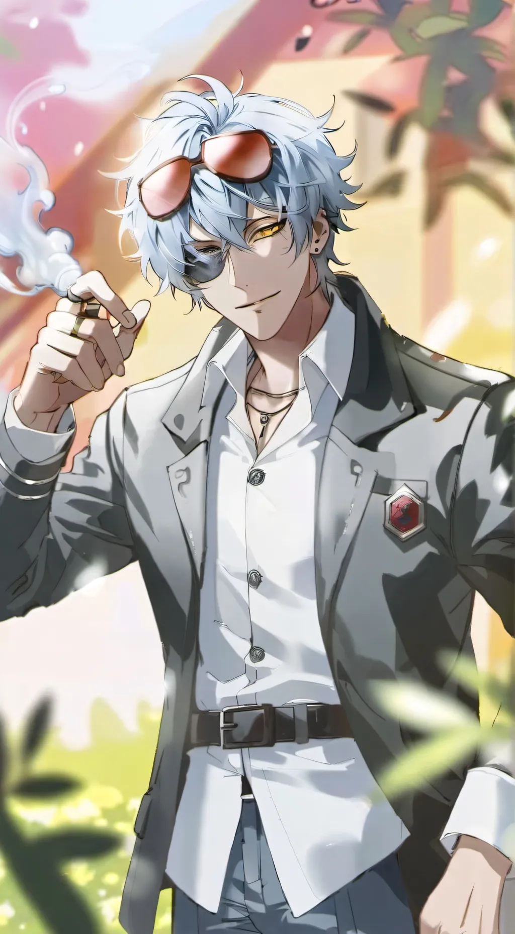 ai character: smoker background