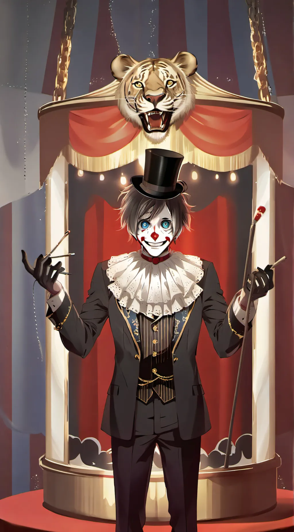 ai character: The broken circus  background
