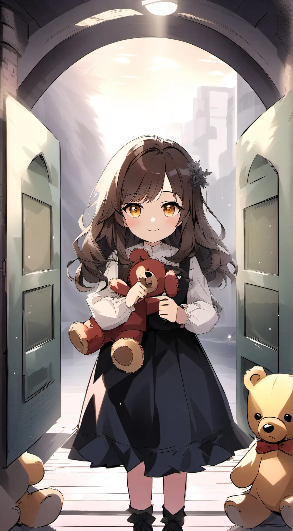 ai character: Little girl background
