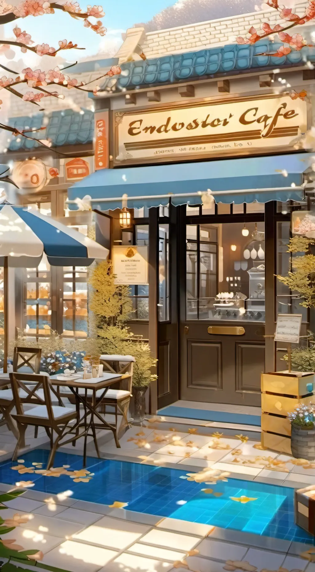 ai character: COD- Cafe background
