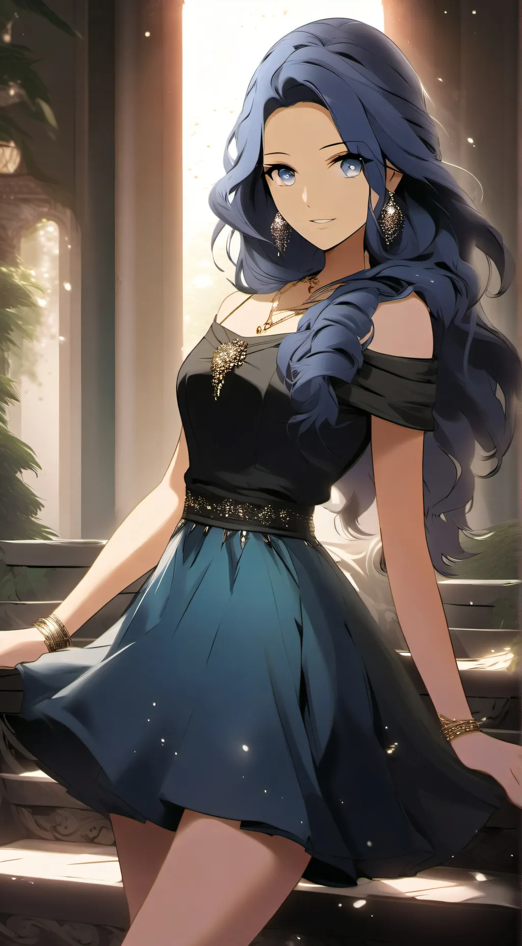 ai character: cocky elaine  background