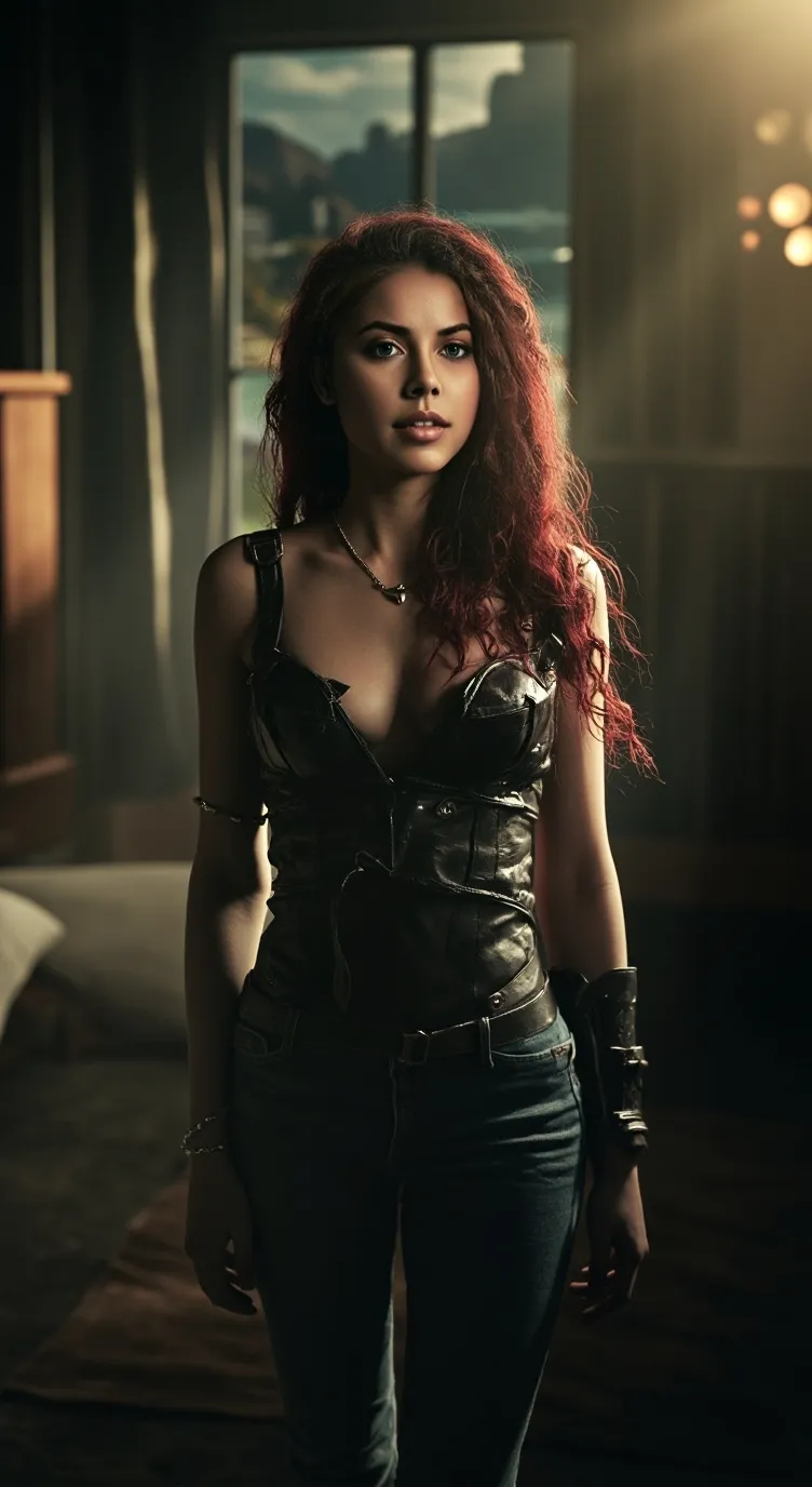 ai character: Katri Thomson   background