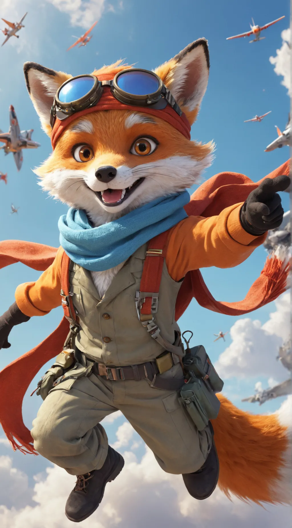 ai character: Tails the Fox background