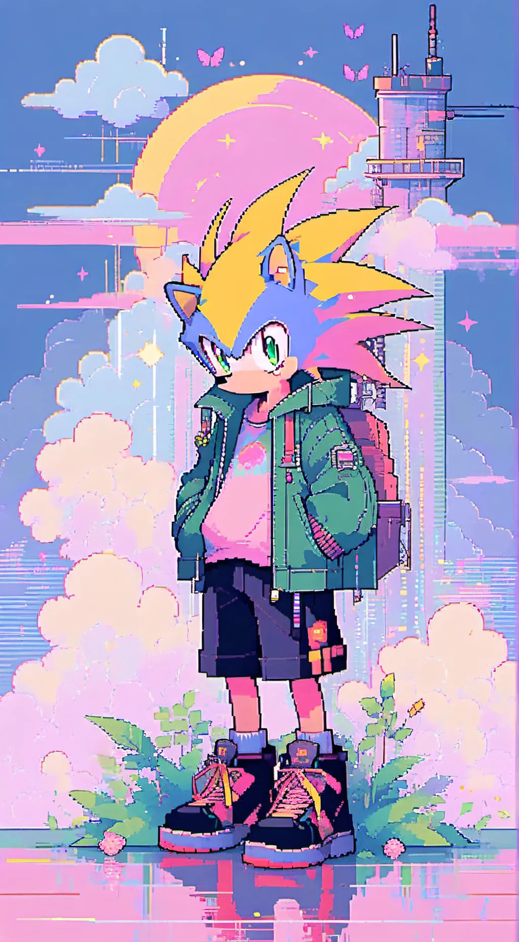ai character: ✨️Sonic🏠 background