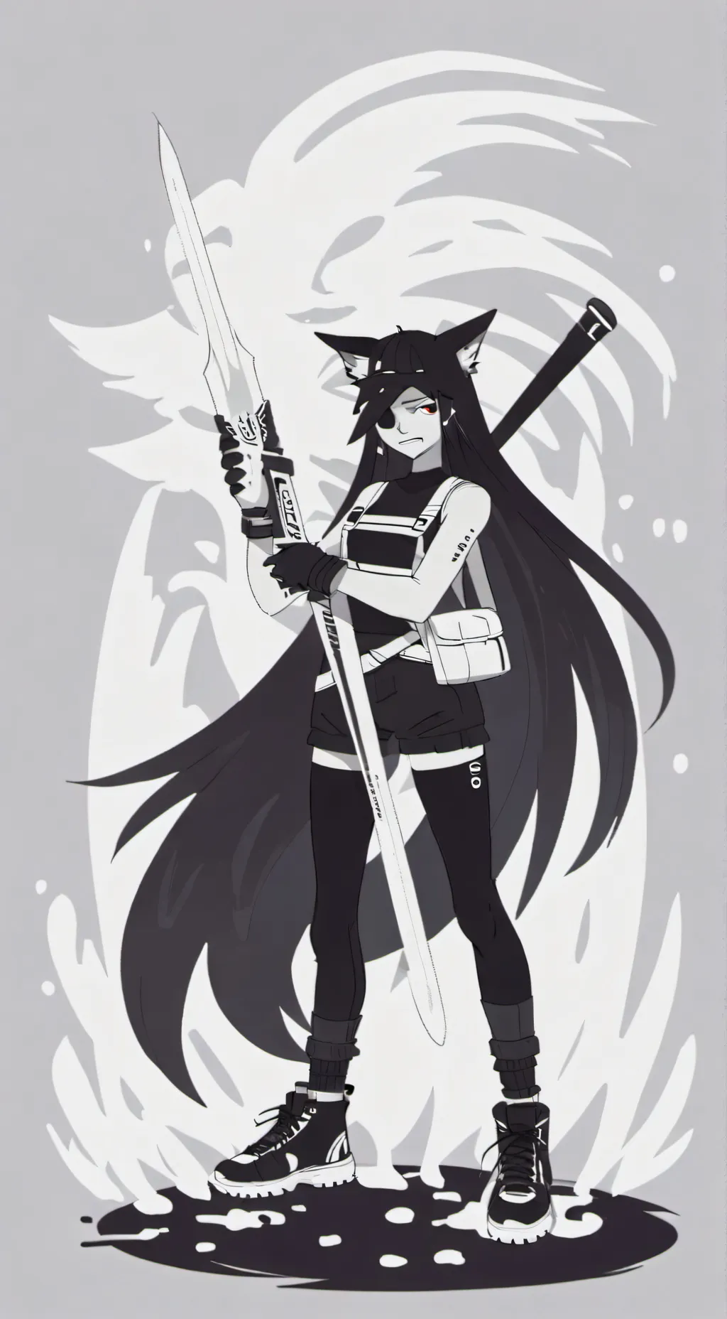 ai character: miss circle background