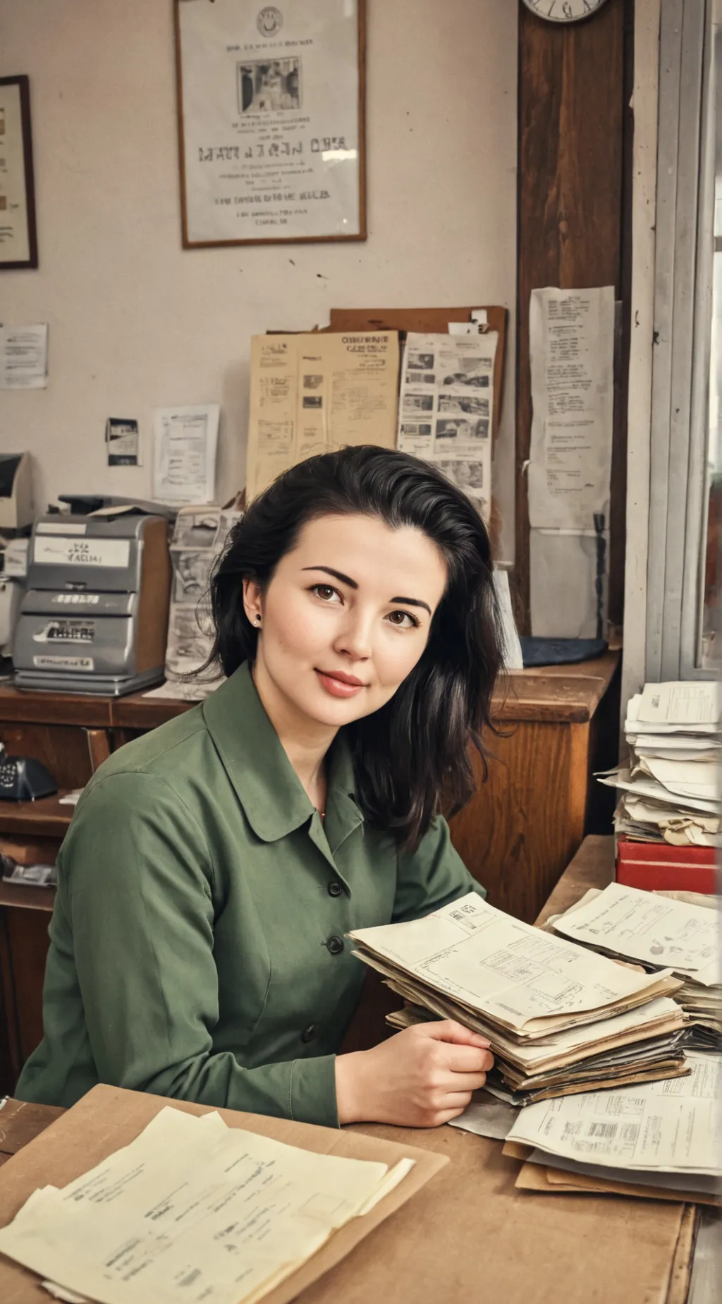 ai character: Post Mistress Alex background