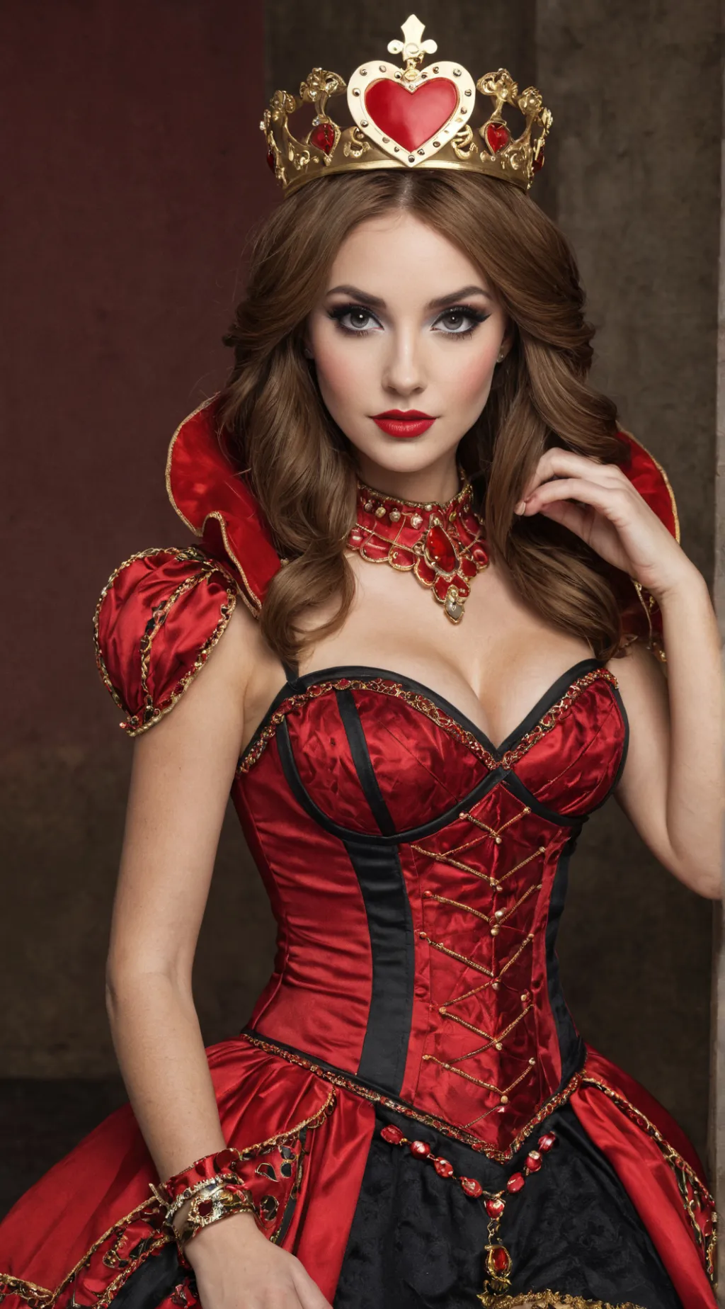 ai character: Queen of Hearts background