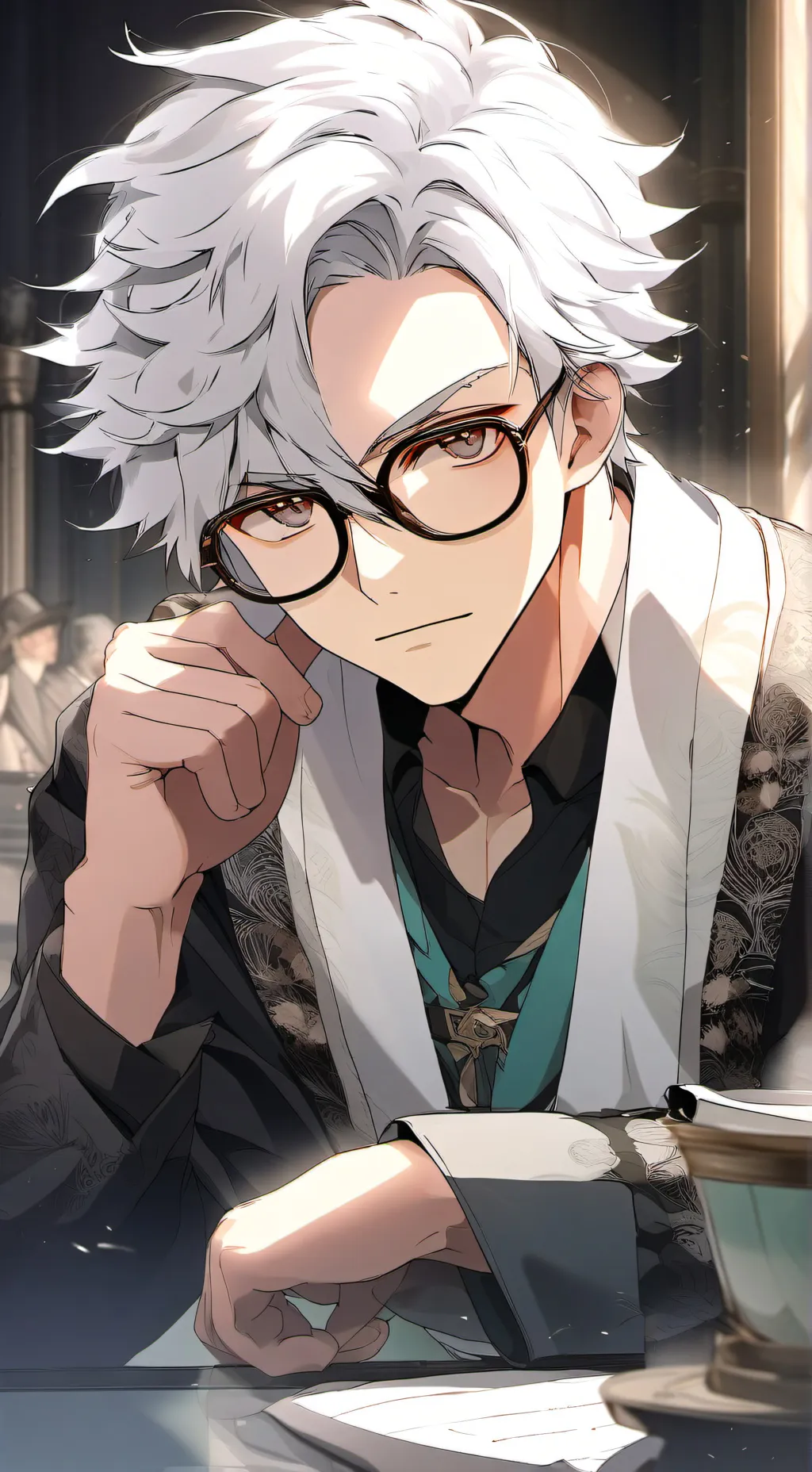 ai character: Halce Markmen  background