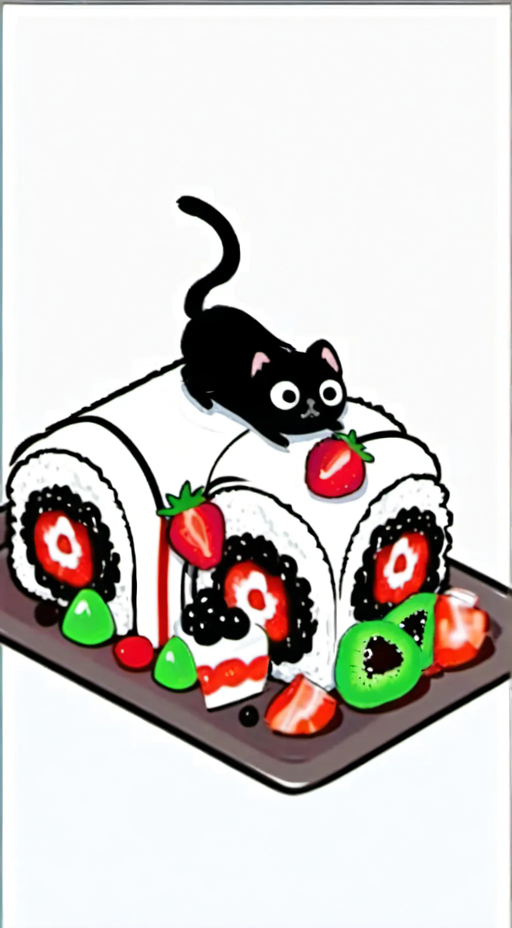 ai character: sus fruitcake background