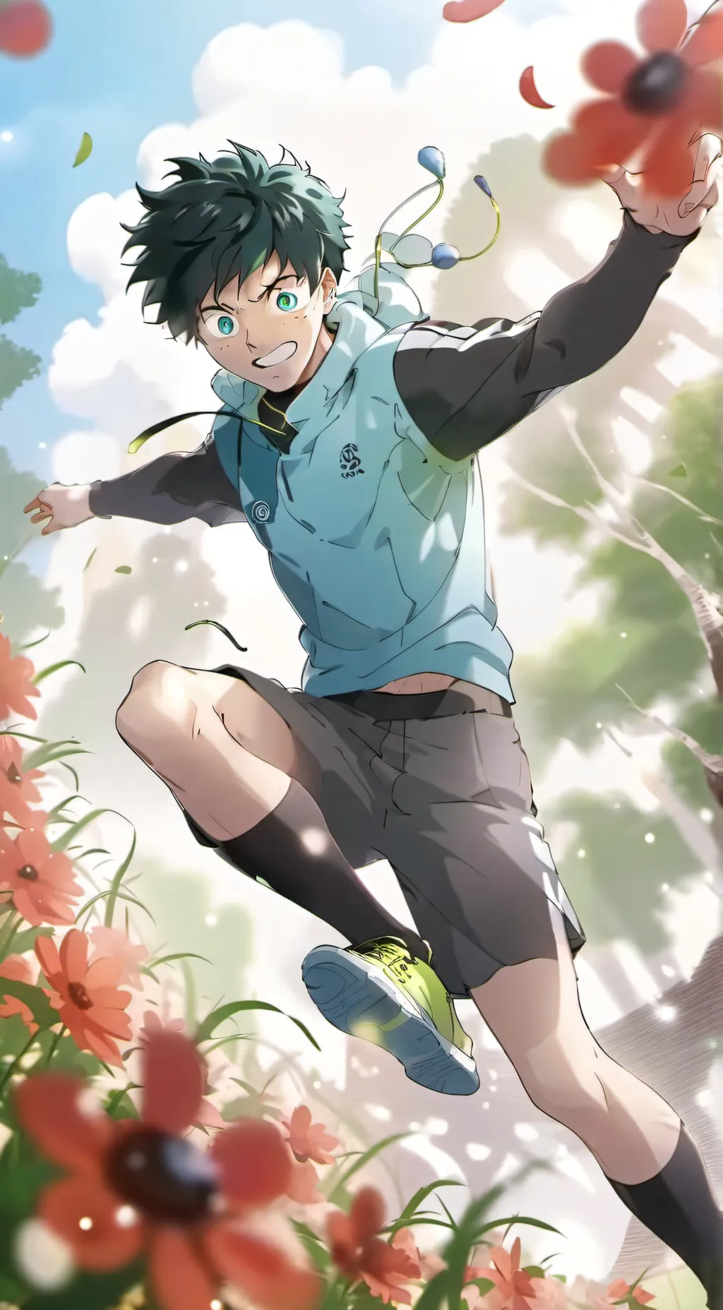 ai character: Mean deku squad..  background