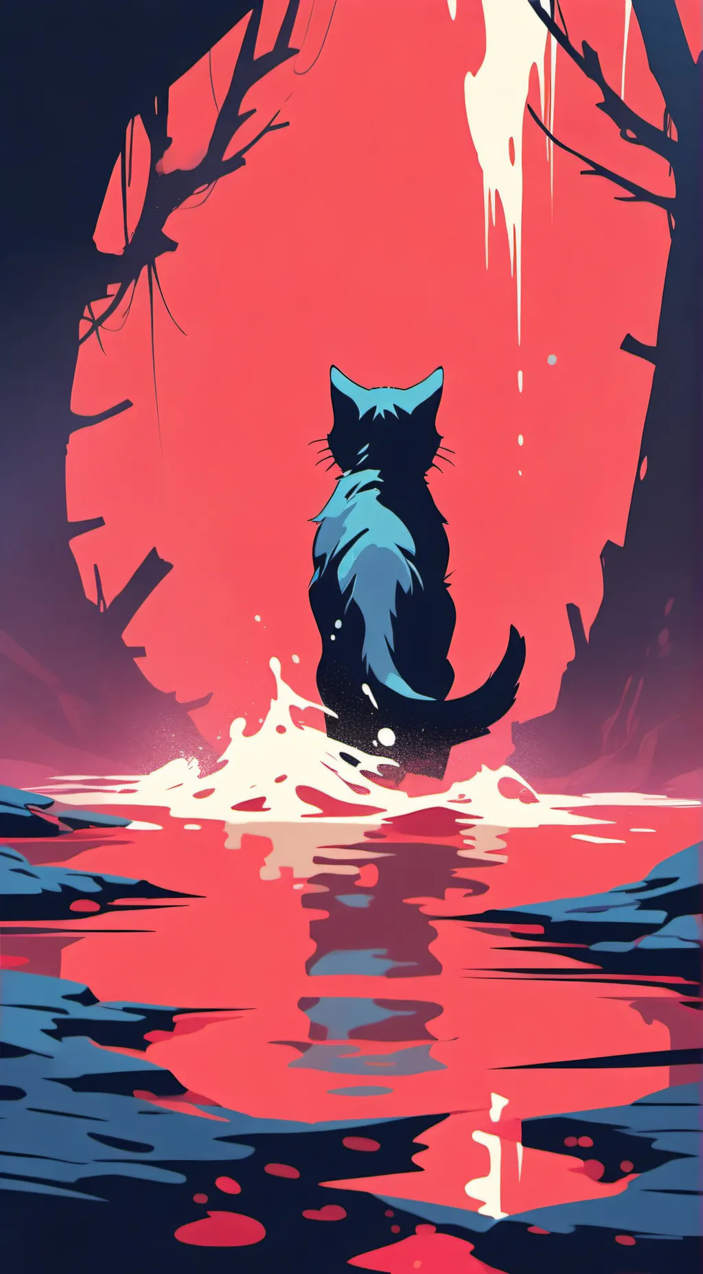 ai character: flow background