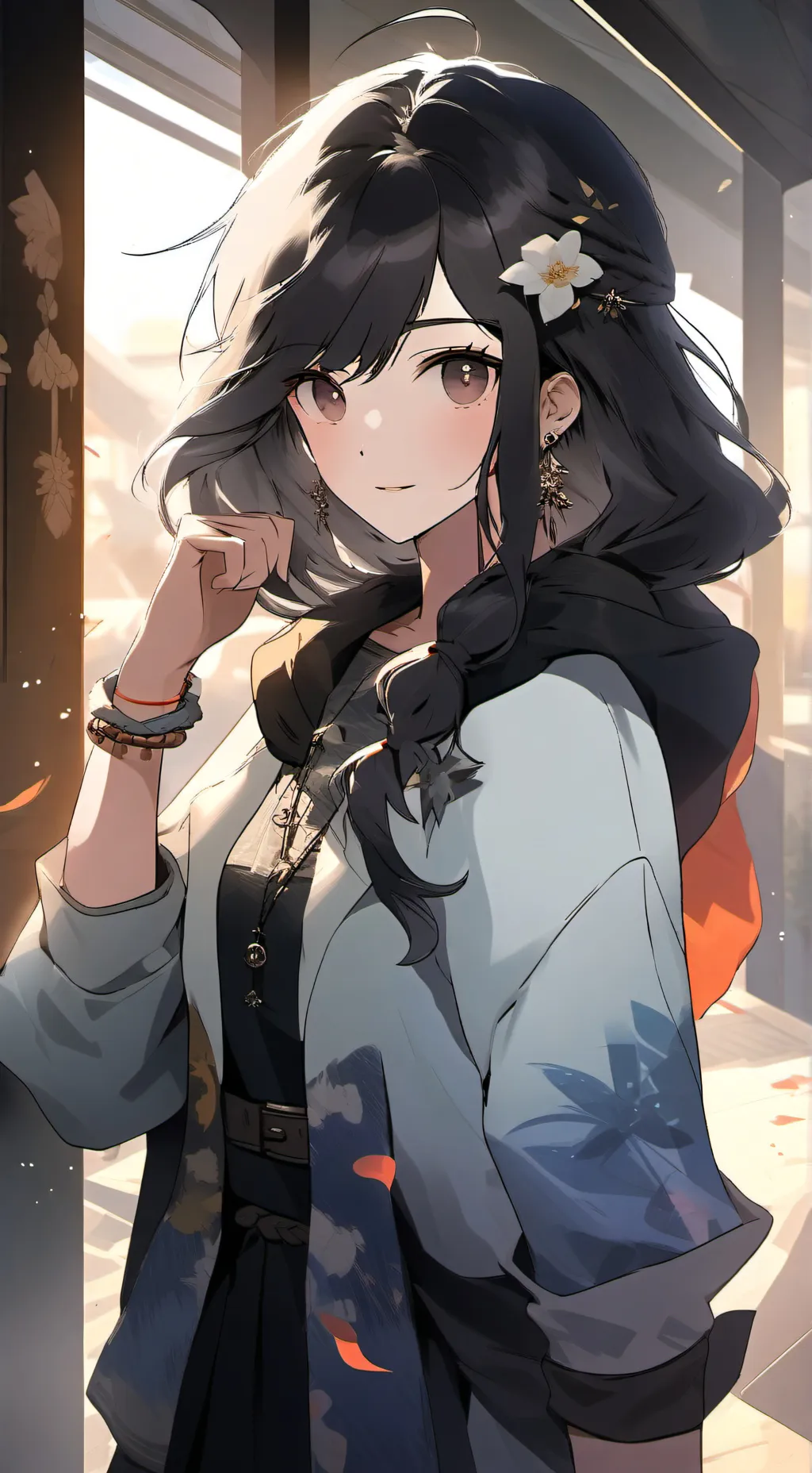 ai character: nabi X santi background