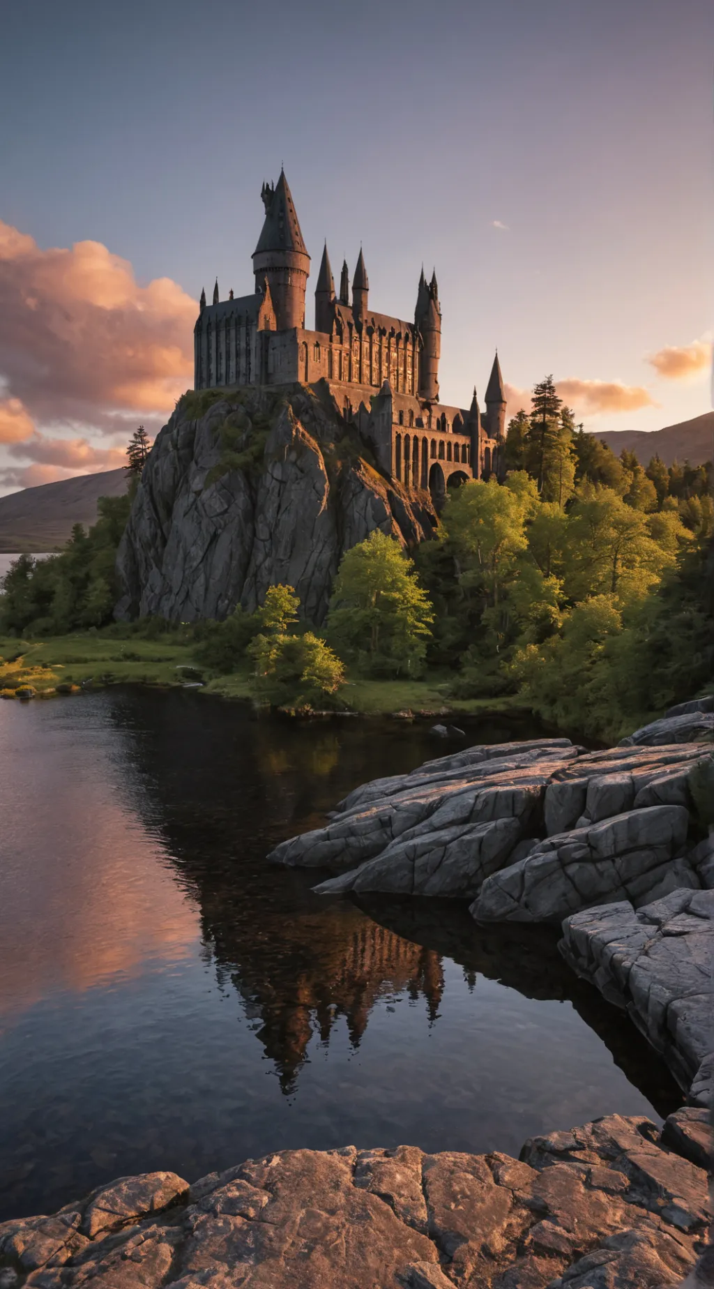 ai character: Hogwarts  background
